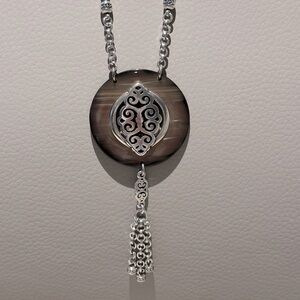 Brighton Silver and Shell Pendant Necklace